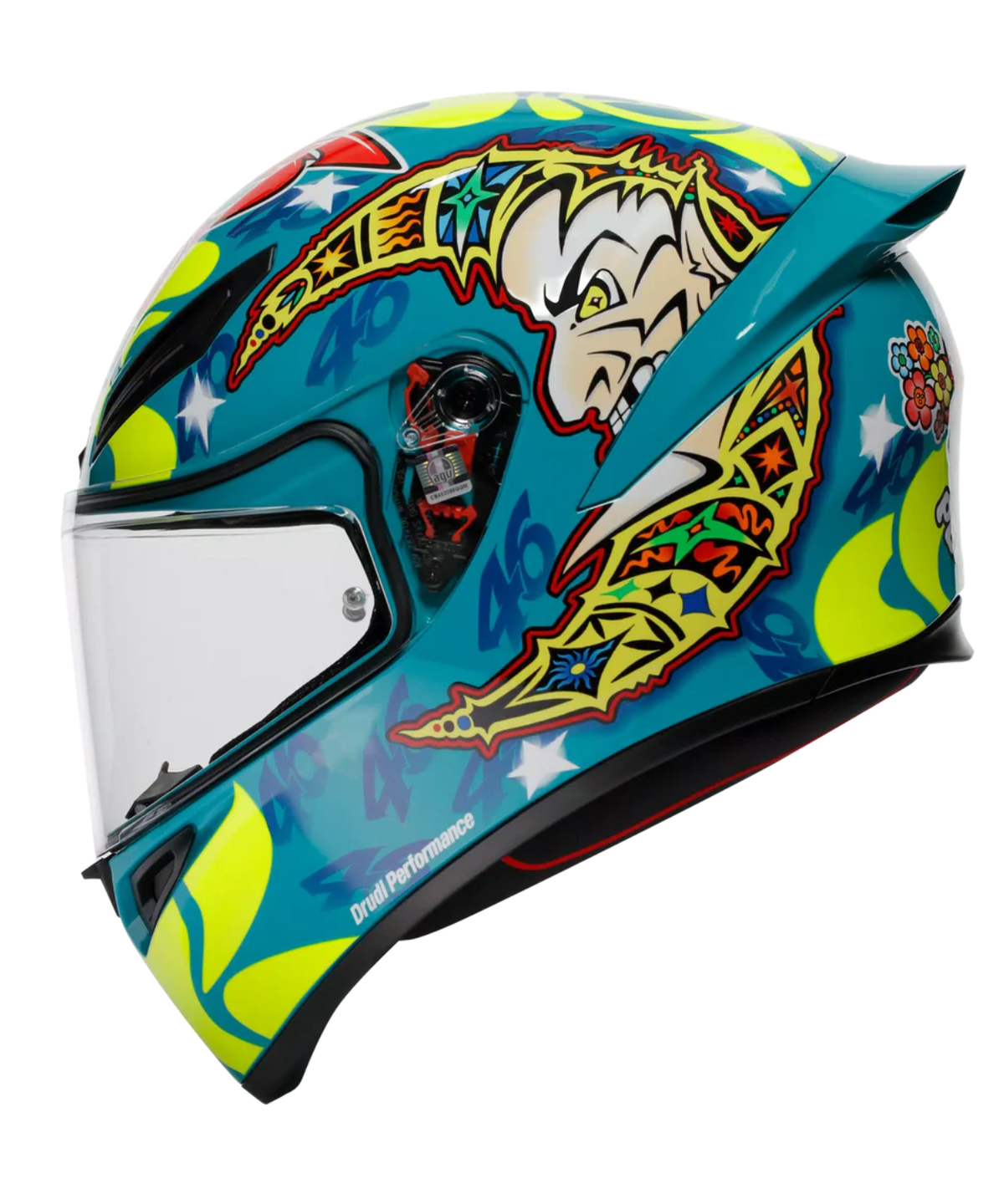 AGV K1 S Rossi Mugello 1999 Helmet - Gloss Blue Green Red - AGV