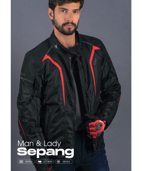 LS2 Sepang Riding Jacket - Black Dark Grey