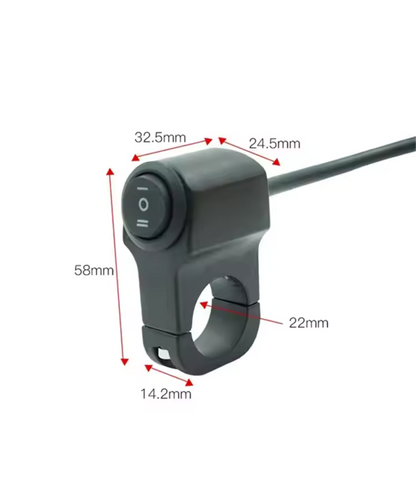 Moto Arch Dual Colour Aux Light Switch - Black