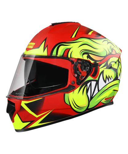 Studds Drifter D1 Decor Graphics Helmet - Matt Red Yellow N5