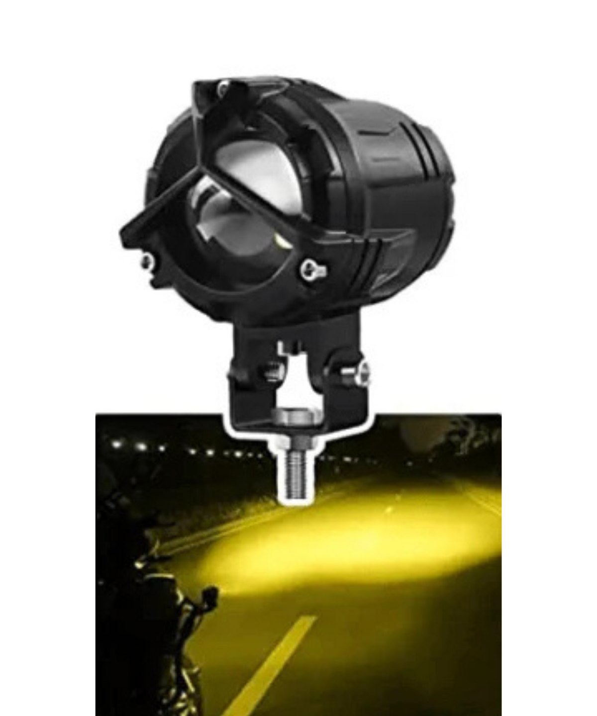 HJG Mercedes Y Lens Ultra Wide White/Yellow LED Fog Lights with Circular Connector - Single - (1 Year Warranty) - HJG