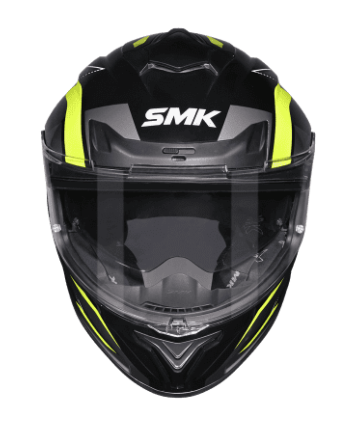 SMK Typhoon Azonix GRPS MA264 Full Face Helmet - Matt Black Yellow - SMK