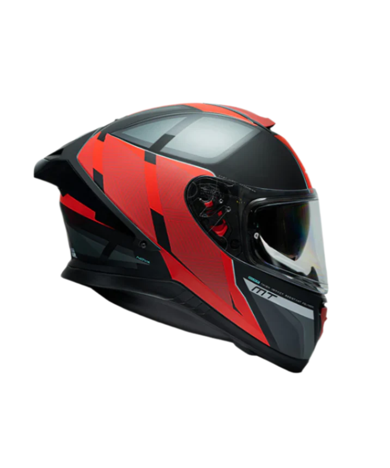 MT Thunder 3 SV Pro Nova B5 Helmet - Matt Black Red