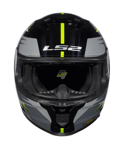 LS2 FF320 Stream II Meteor Full Face Helmet - Gloss Black Hiviz Yellow