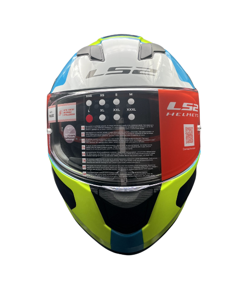 LS2 FF320 Stream Evo Letails Helmet - Blue Hi-Viz Yellow