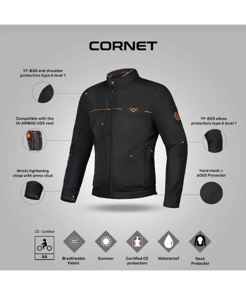 Ixon Cornet Riding Jacket - Black Brown