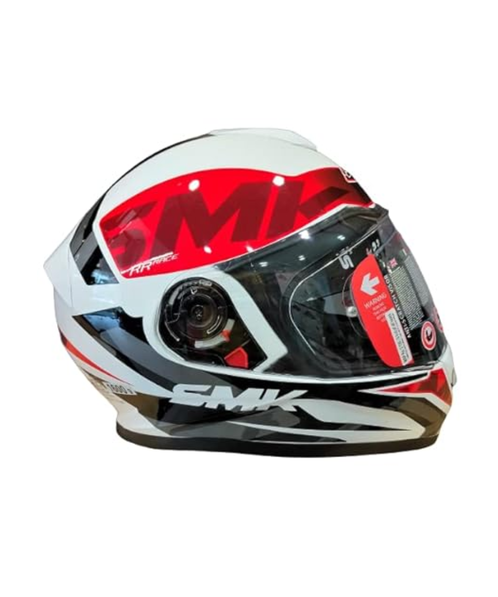SMK Twister Logo GL132 Black White Red Helmet - SMK
