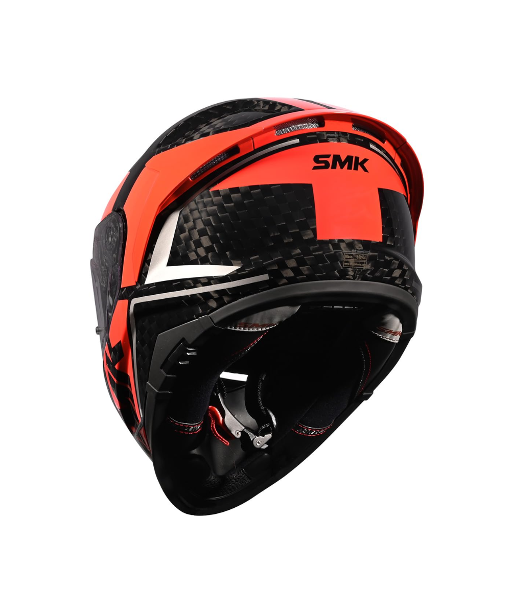 SMK Titan Carbon Nero GL236 Carbon Red Helmet