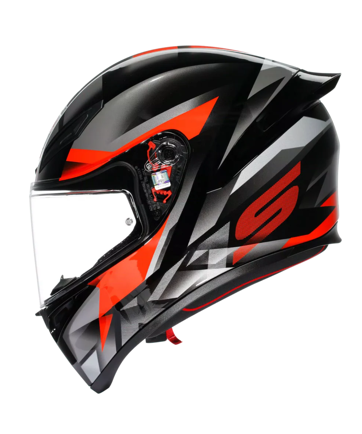 AGV K1 S Fastlap Helmet - Gloss Black Grey Red