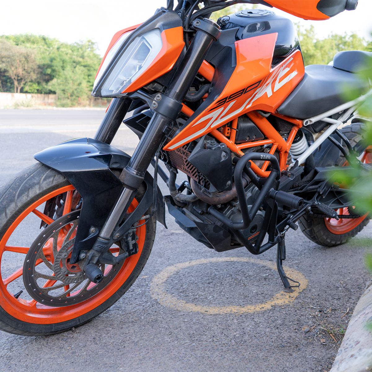 Zana KTM Duke 250 / 390 BS4/BS6 (2019-2022) / KTM 250 / 390 (2017-2018) Crash Guard Texture - Matt Black - ZI-5034
