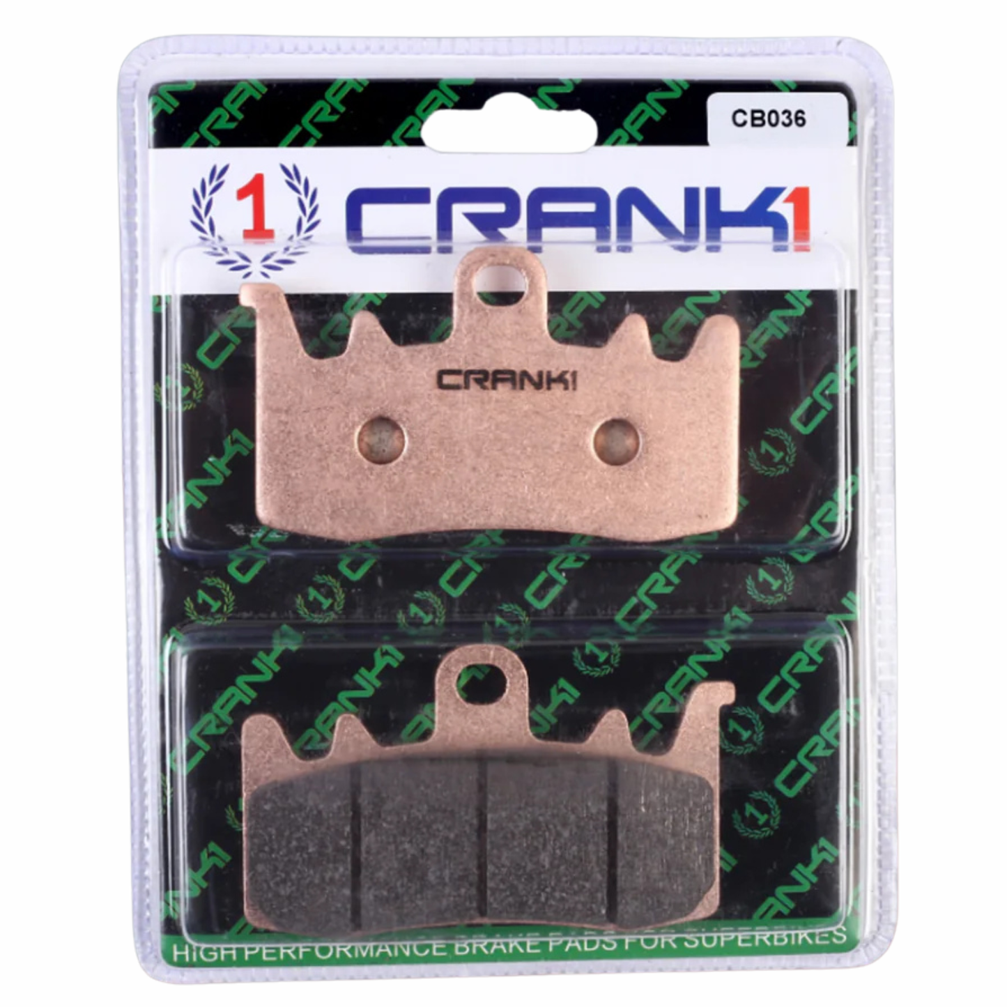 Crank1 Fully Sintered H2 Series Brake Pads for Ducati Scrambler 1100 Dark Pro (2021-2025)