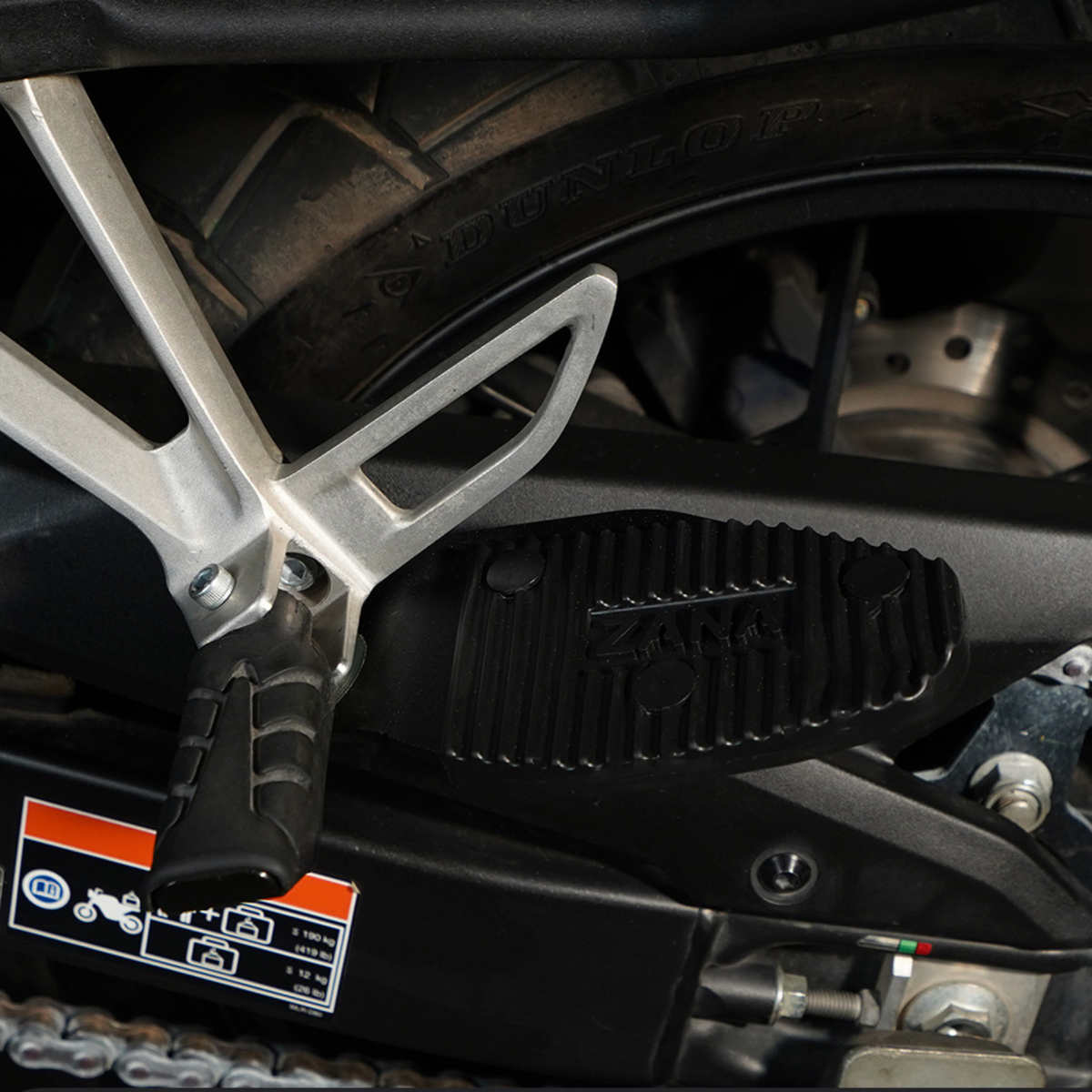 Zana Honda NX500 Rear Footrest - Black - ZI-8475 - Zana