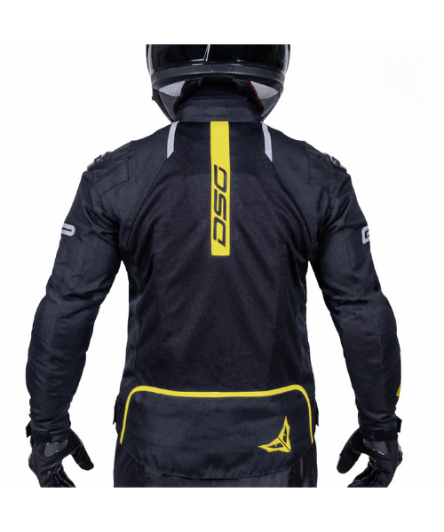 DSG GP X Riding Jacket - Black Yellow Fluo