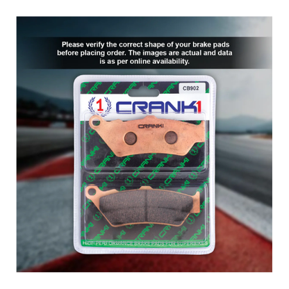 Crank1 Fully Sintered H2 Series Brake Pads for BMW F 750 GS (2017-2024)
