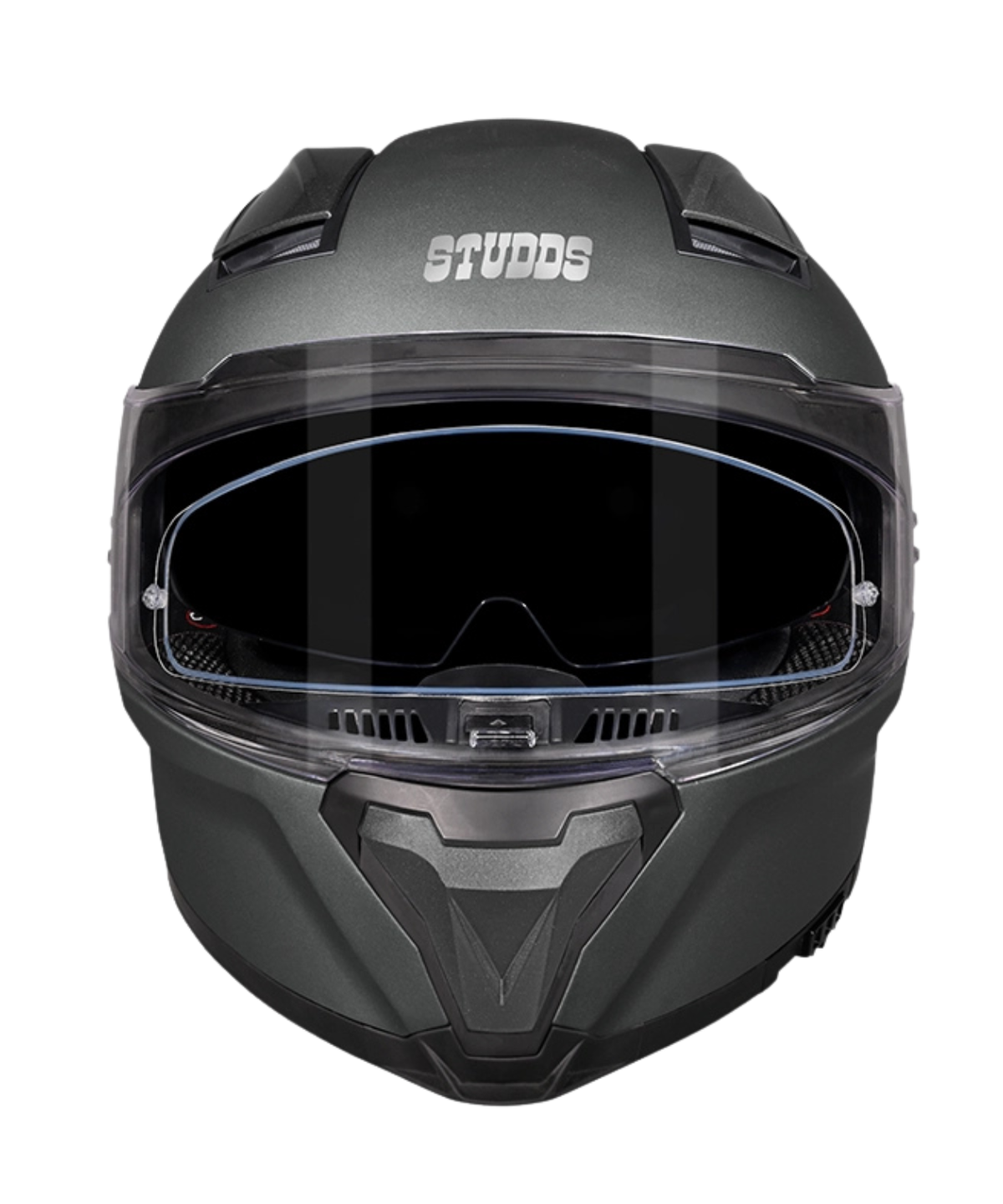 Studds Helios Solid Helmet - Matt Gun Grey - Studds