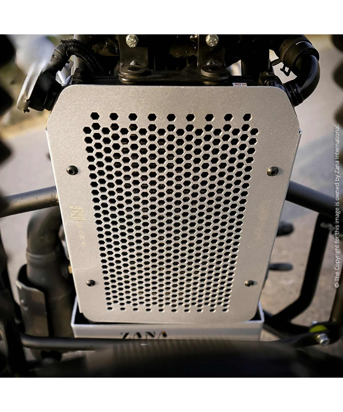Zana Yezdi Adventure / Scrambler Aluminium Radiator Grill Honeycomb - Silver - ZI-8170 - Zana