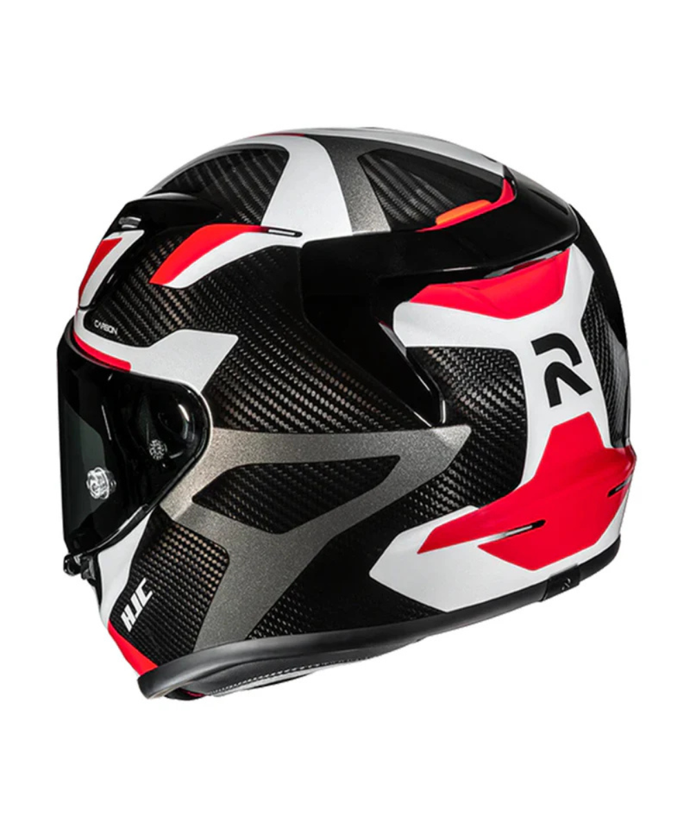 HJC Rpha 12 Xentra Carbon Fiber MC1 Helmet (ECE 22.06) - Black Red
