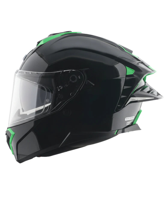 Axor Brutale Corsa Dual Spoiler Helmet - Gloss Black Green