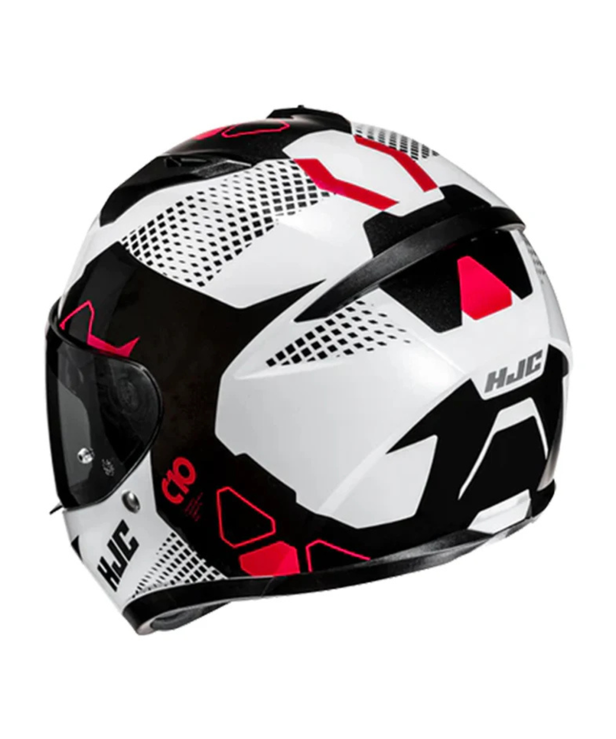 HJC C10 Aspa MC1 Helmet - Black White Red - HJC