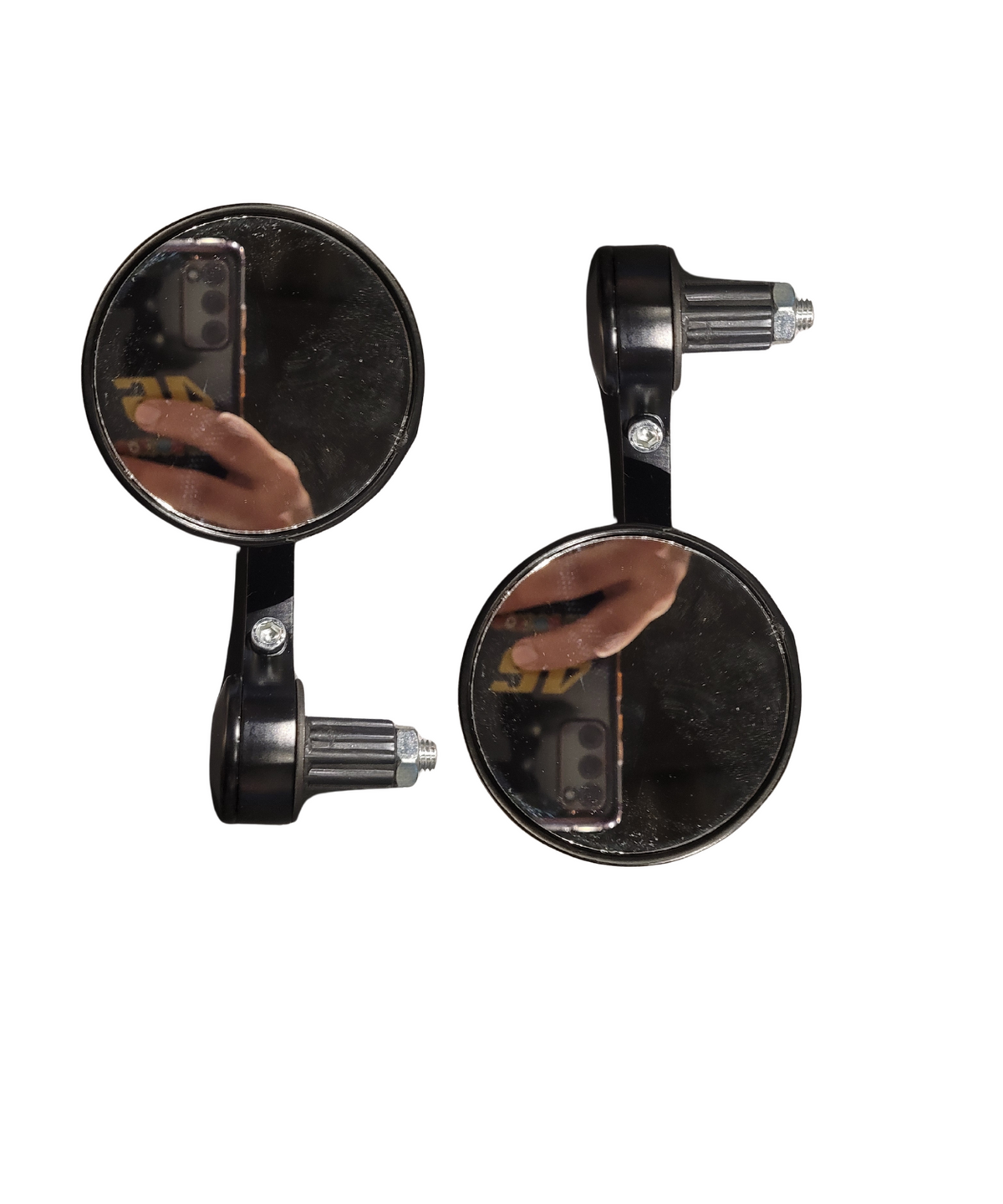 Moto Arch Universal Round Bar End Side Mirror - Black - Moto Arch