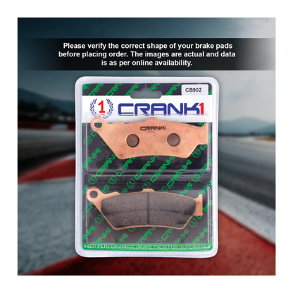Crank1 Fully Sintered H2 Series Brake Pads for Indian Scout Classic (2017-2021)