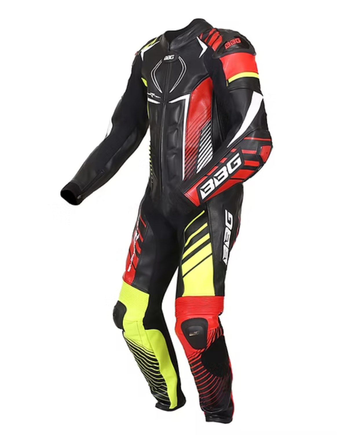 BBG Superrtech Racing Suit - Black Red Yellow