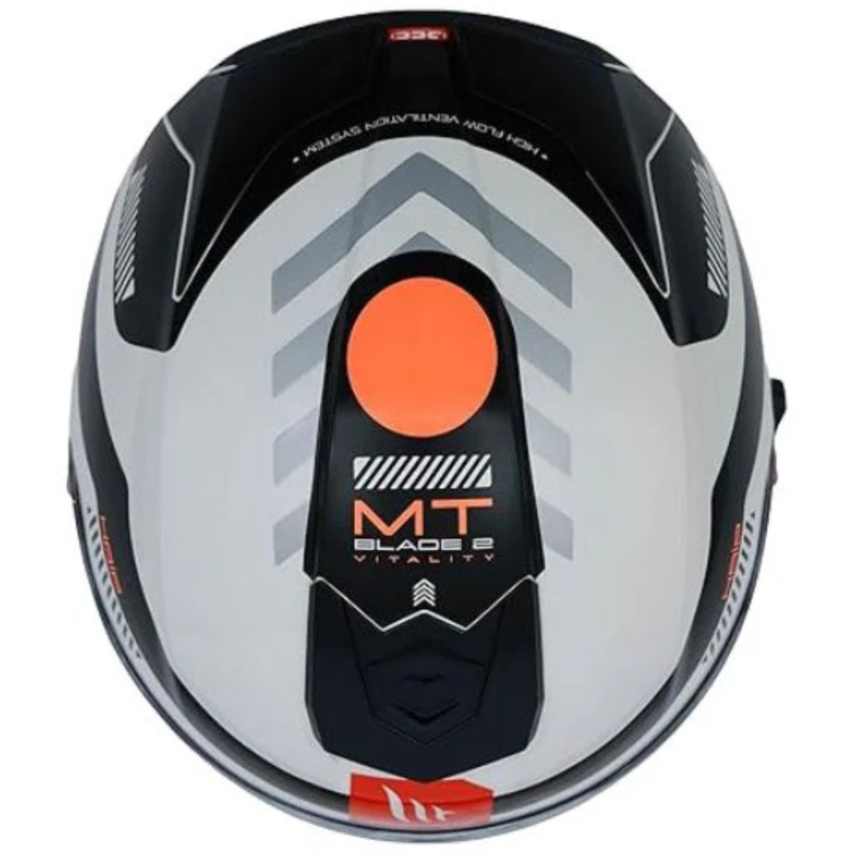 MT Blade 2 SV Vitality A4 Helmet - Gloss White Black Orange - MT Helmets