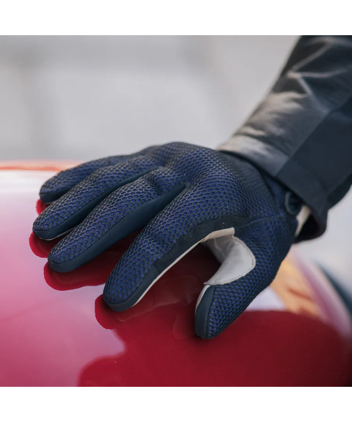 Tucano Urbano Eden Mesh Riding Gloves - Black Blue - Tucano Urbano