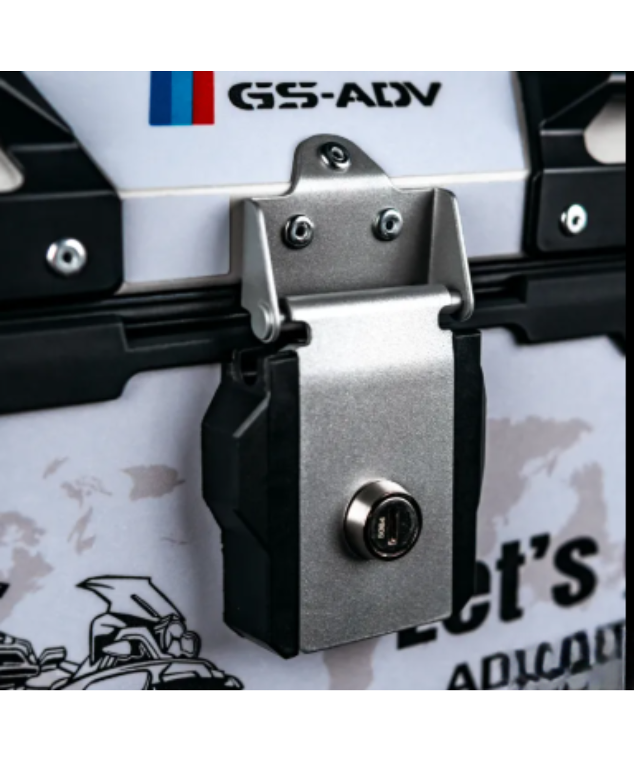 Zana Aluminium Top Box 45L with Back Rest Cushion for BMW 310 GS / BMW / BMW F900 GS/GSA  - Silver - ZI-TB-016