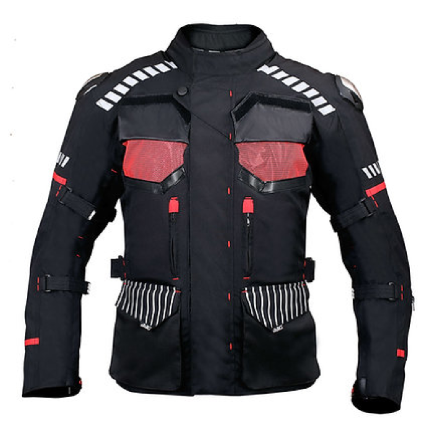 BBG Adventure Riding Jacket with Chest Guard without Liner - Black