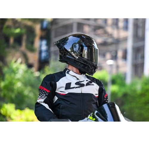 LS2 FF807 Dragon Forged Carbon Fiber Helmet (ECE 22.06) - Gloss Black