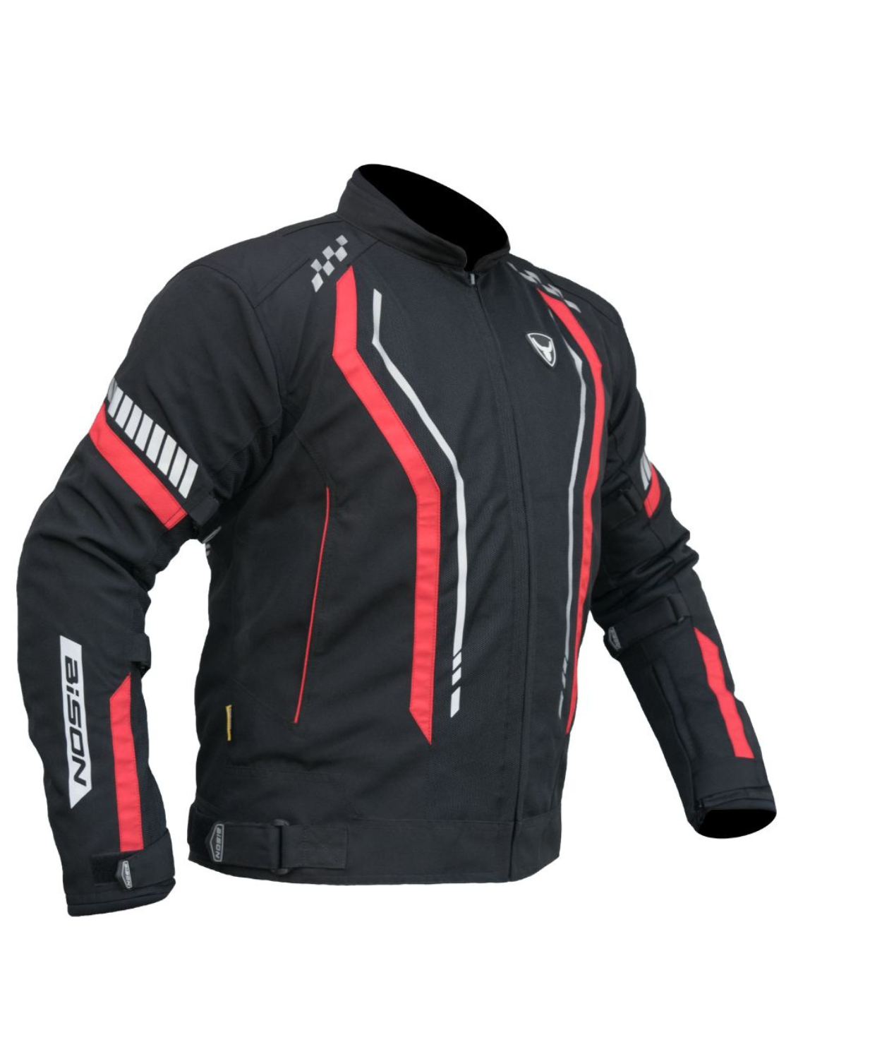 Bison ProGear Air Pro Riding Jacket - Black Red