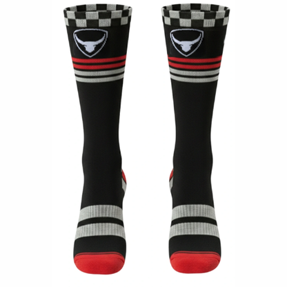 Bison ProGear Enduro Socks - Black Red