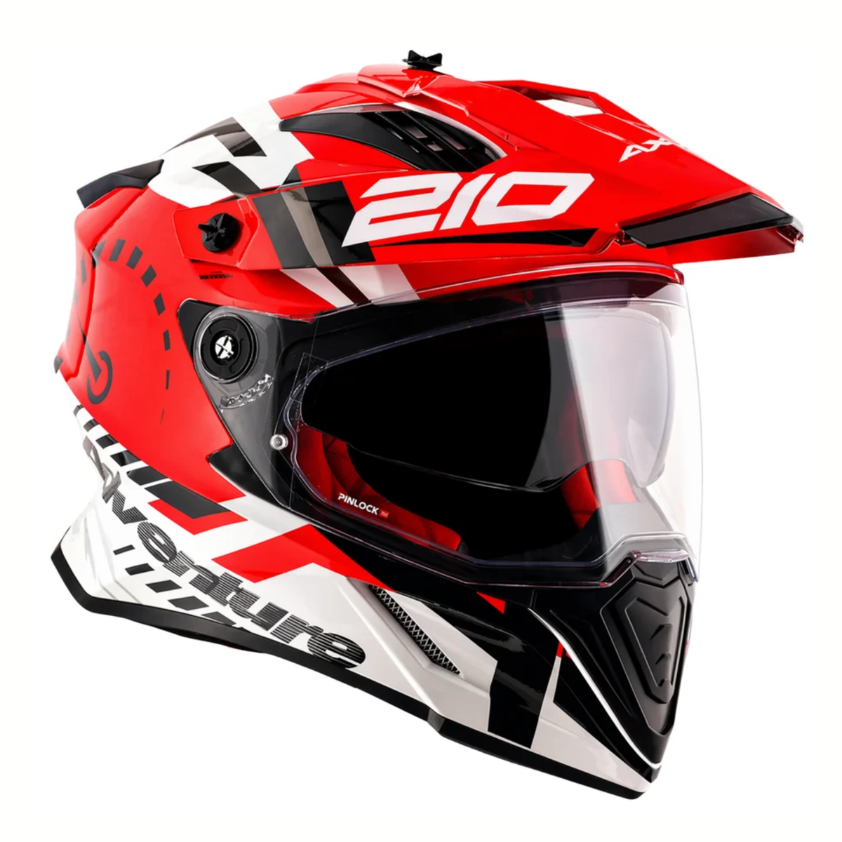 Axor X-Cross Dual Visor Speedometer Helmet - White Red