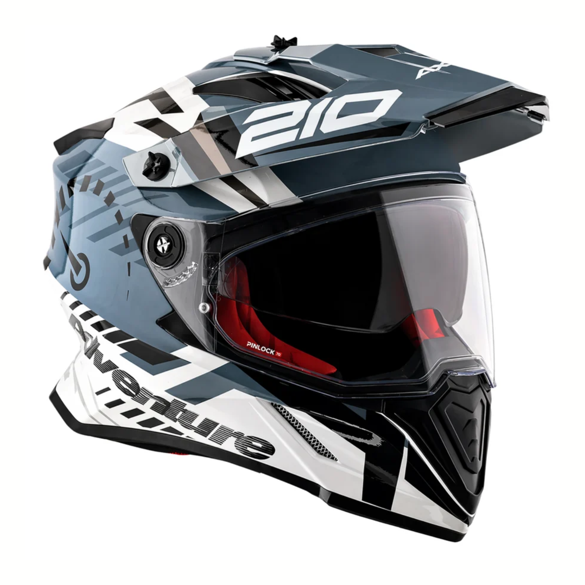 Axor X-Cross Dual Visor Speedometer Helmet - Gloss White Grey