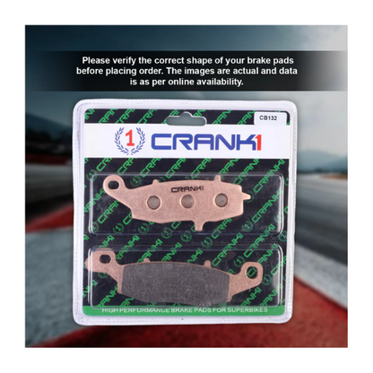Crank1 Sintered Brake Pads for Kawasaki ER-6n (2012-2016)