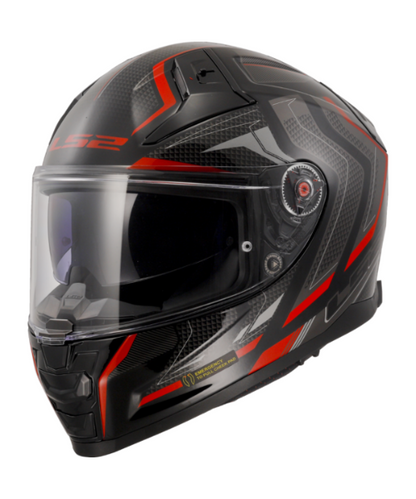 LS2 FF811 Vector II Alizer Helmet - Gloss Black Red