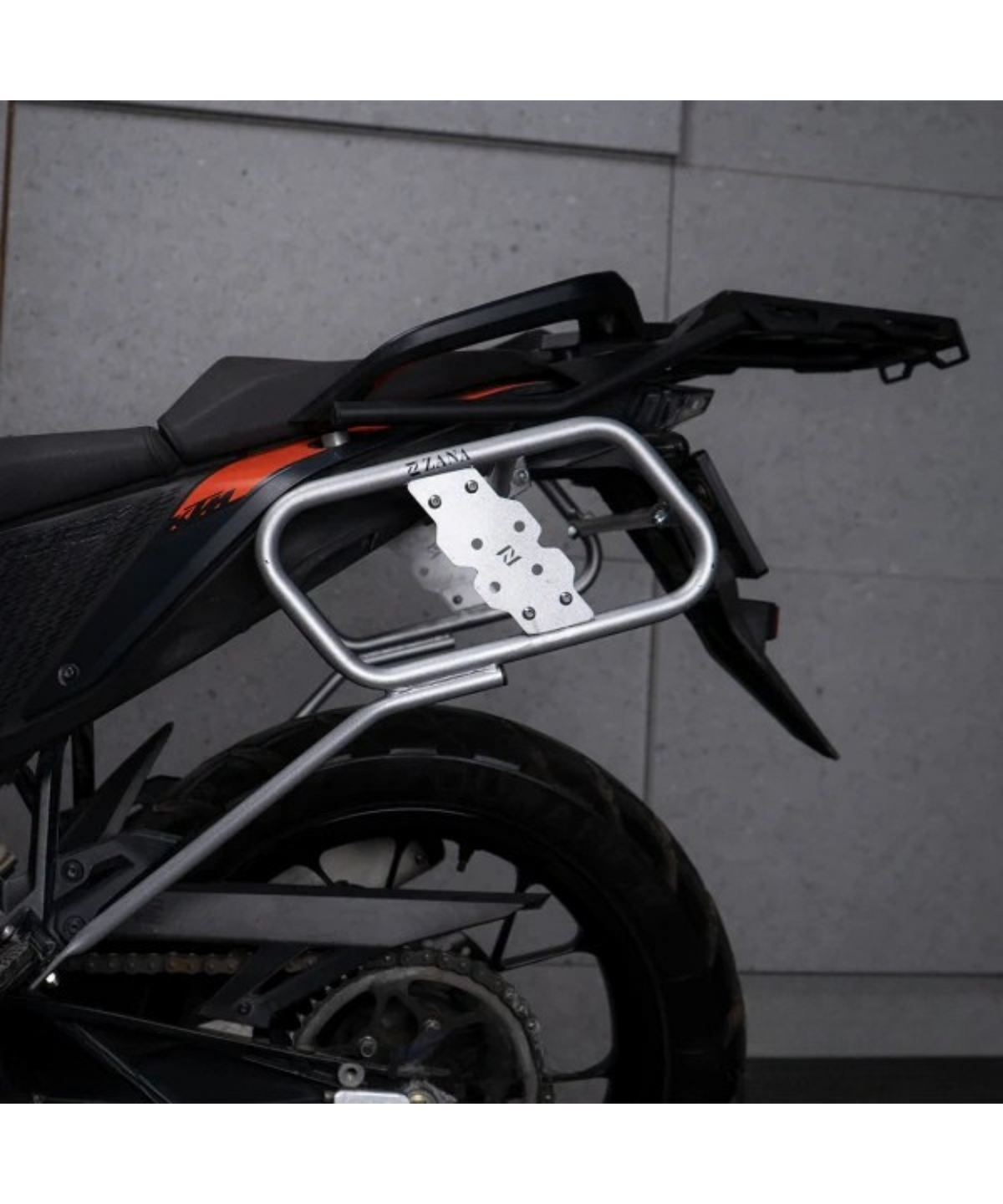 Zana KTM ADV 250/390/390X (2025) Saddle Stay with Jerry Can Mount - Silver - ZI-8124 - Zana