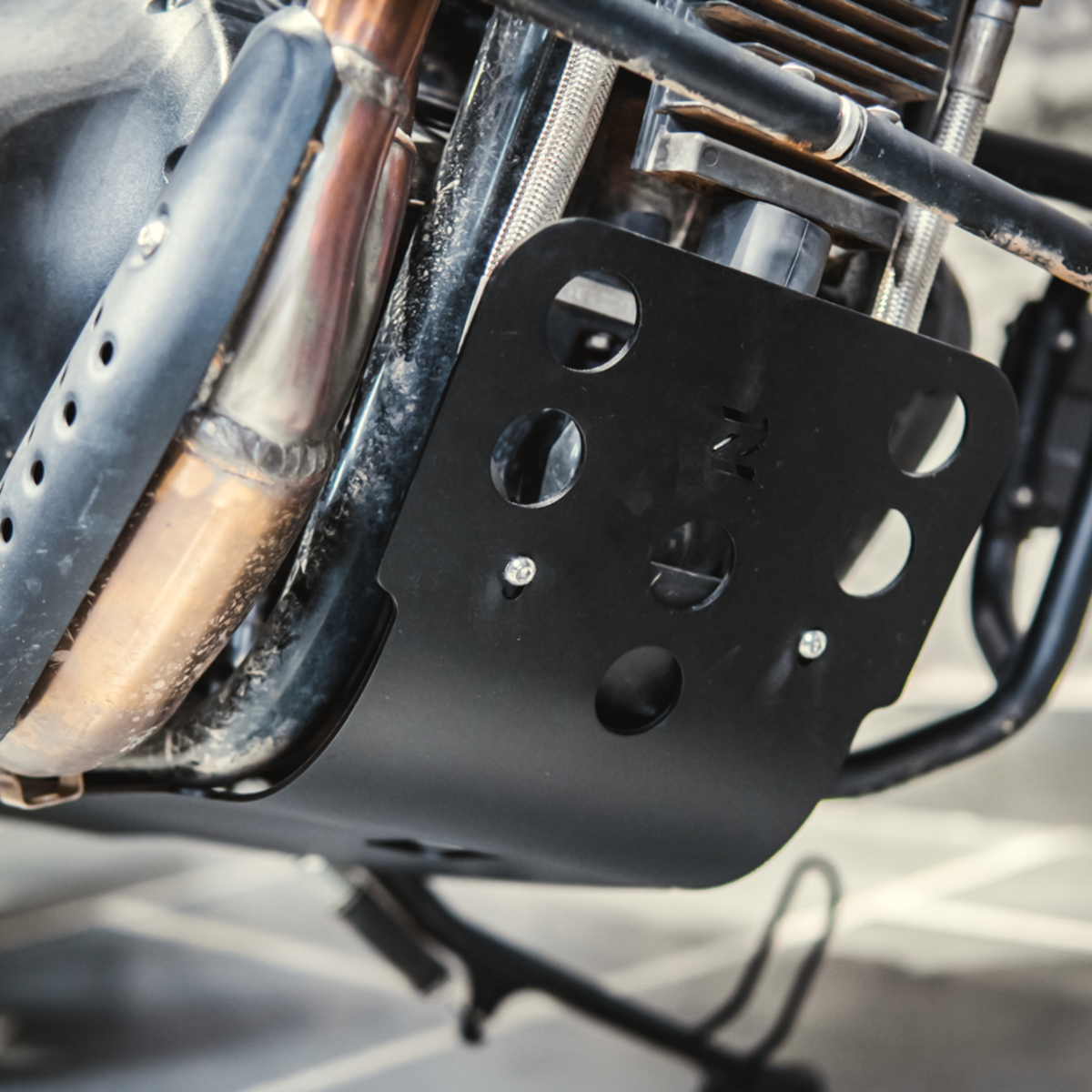Zana Royal Enfield Bear 650 Aluminum Bash Plate - Black - ZI-8545 - Zana