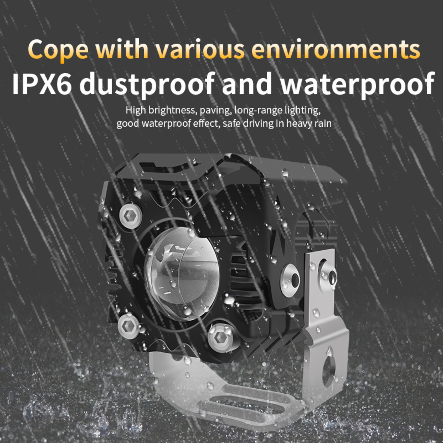 Yellowfin XC1 Motorcycle LED Auxiliary Fog Light