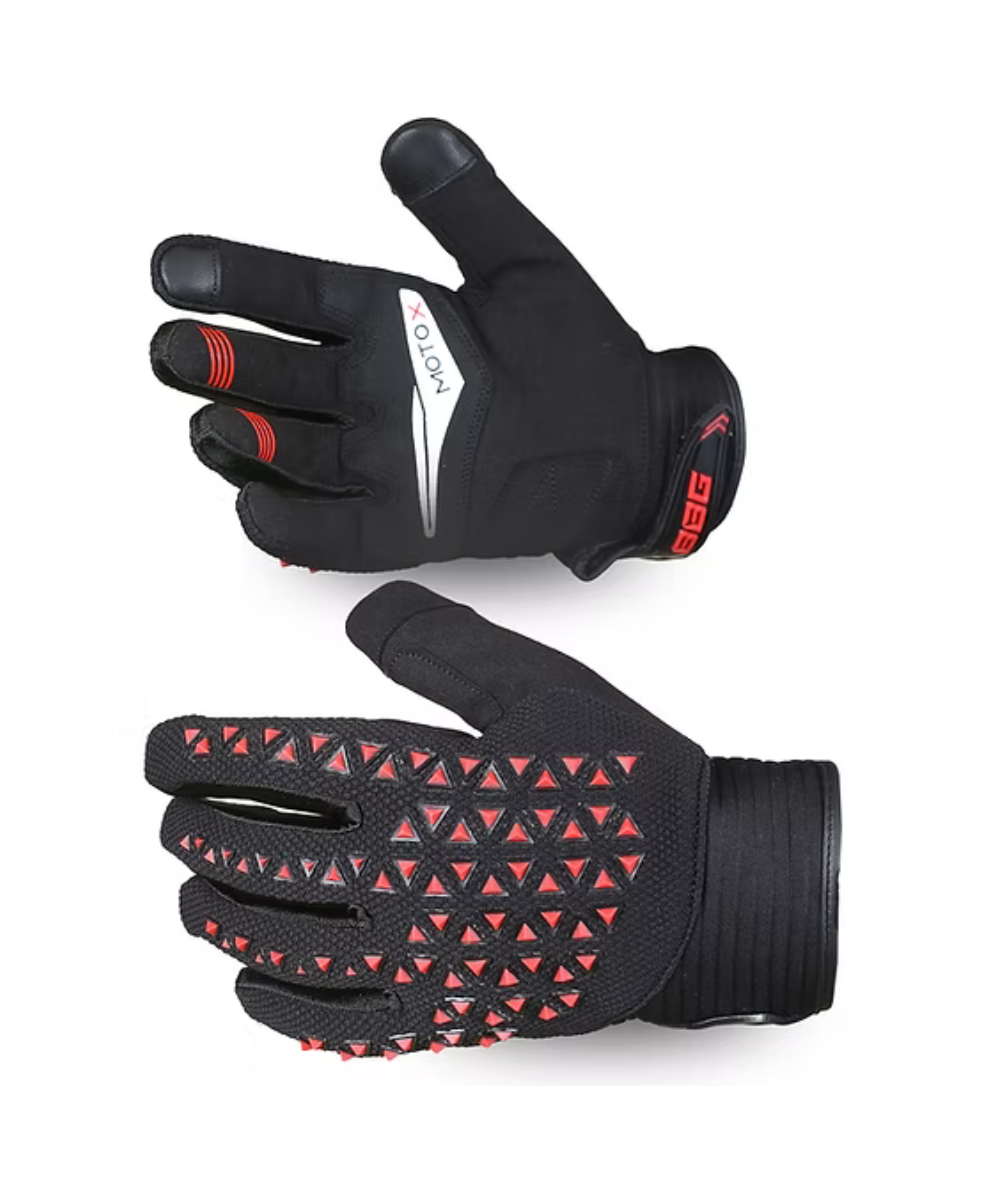 BBG Motocross Riding Gloves - Red