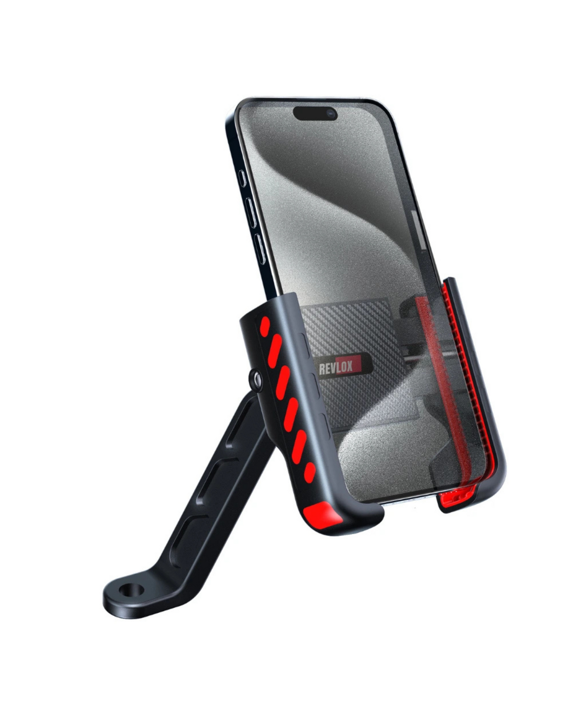 Revlox Clutch RM Handlebar Phone Mount - Black Red - Revlox