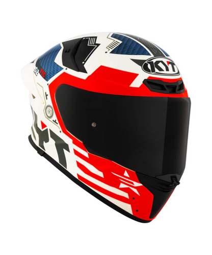 KYT TT-Revo Fuselage Helmet - Gloss Red White Blue