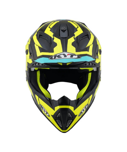 KYT Jumpshot Helmet - Gloss Black Aqua