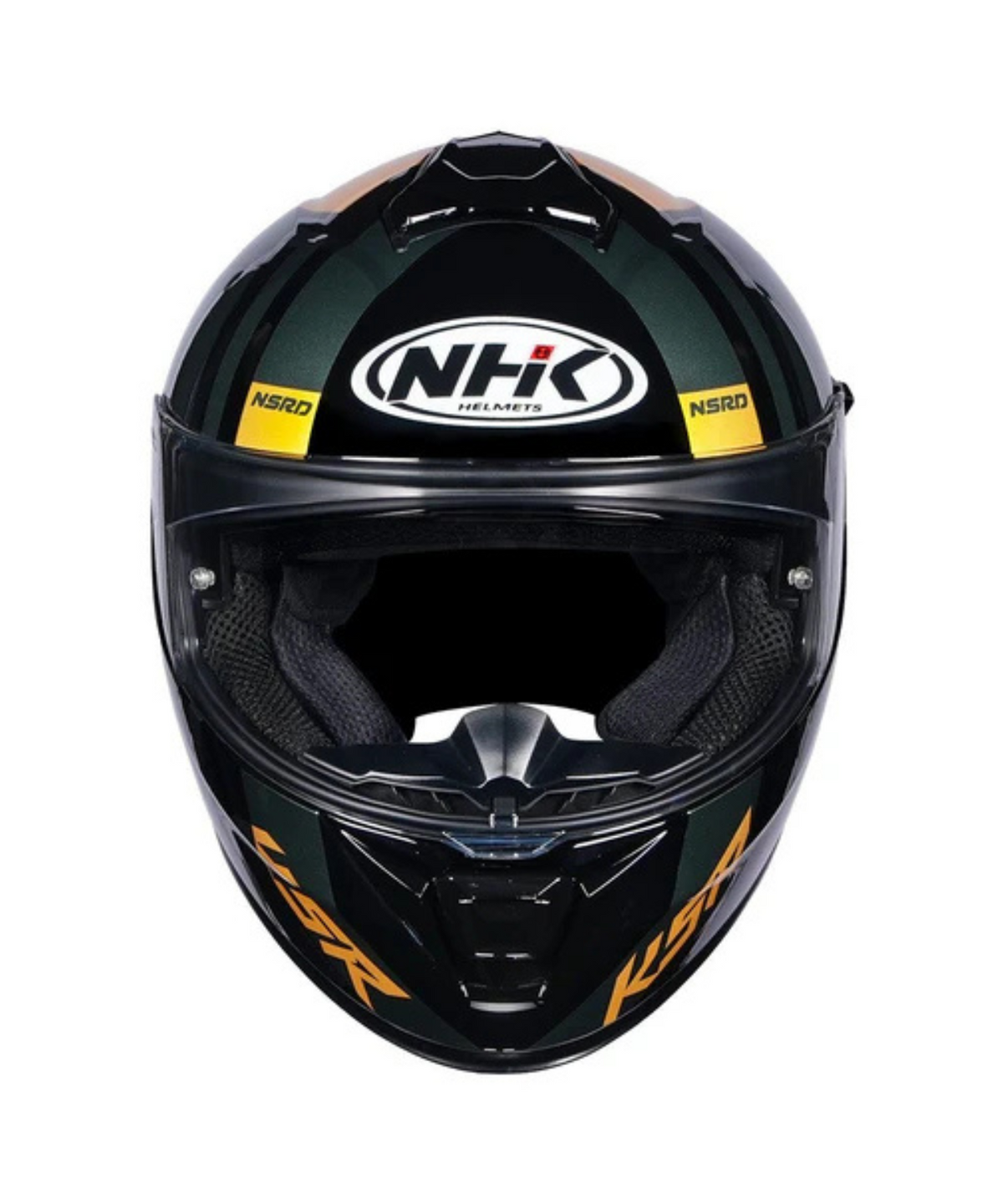 NHK K5R V2 Shield Helmet - Gloss Black Grey Gold - NHK