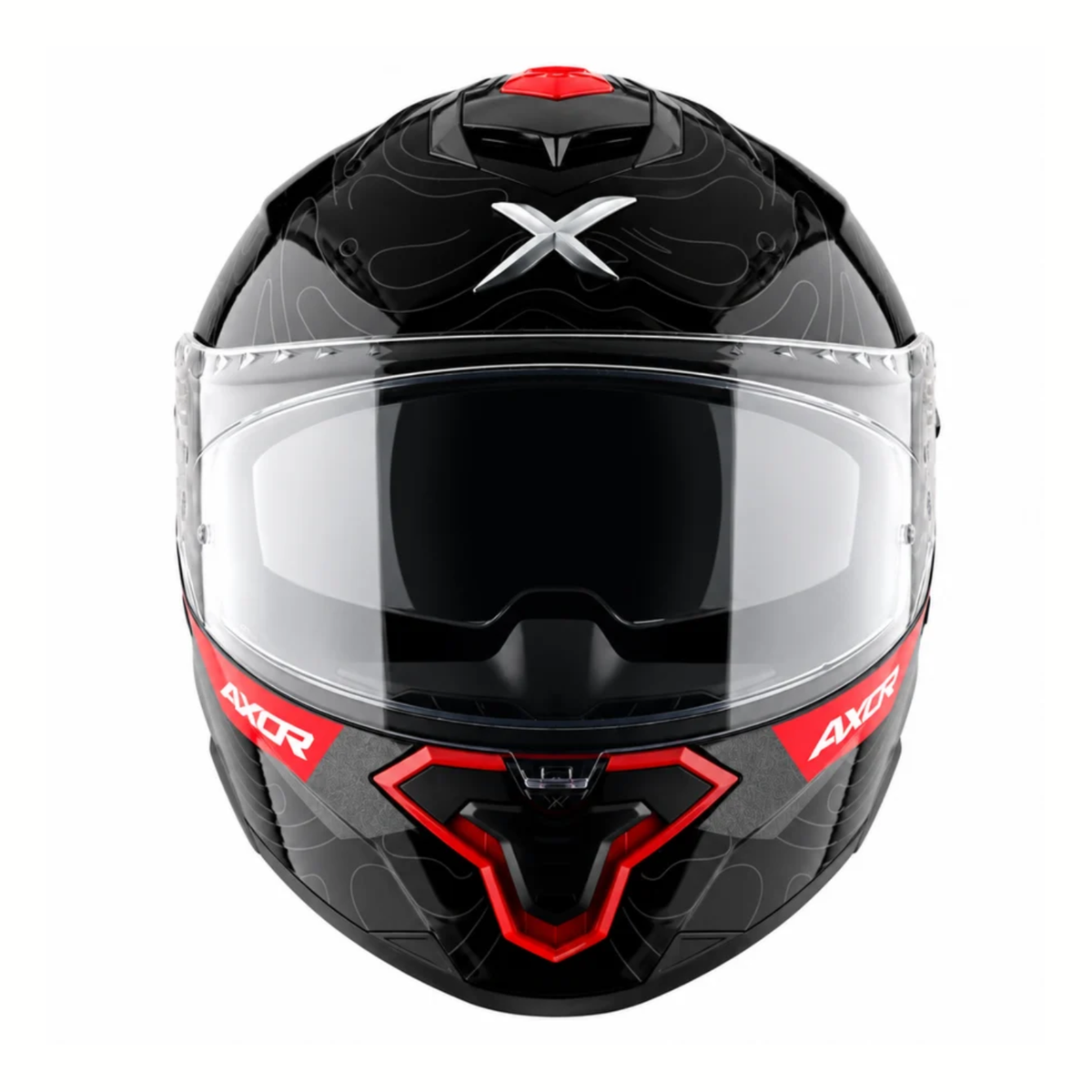 Axor Brutale Airwaves Dual Spoiler Helmet - Gloss Black Red