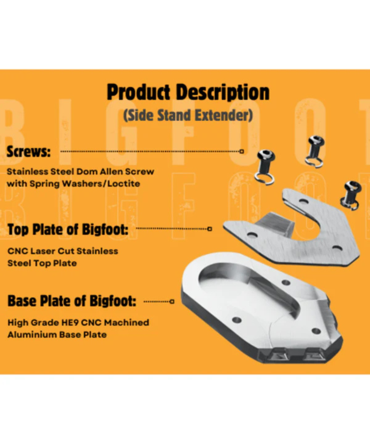 Motoverse Suzuki GSX750 / GSX1000 Factory Customs Bigfoot Shoe Stand Extender - MB-SUZ-GSX750 - Motoverse