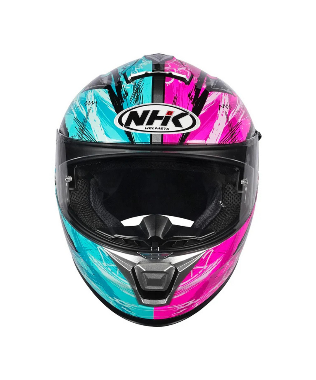 NHK K5R Archie Helmet - Silver Teal Pink - NHK