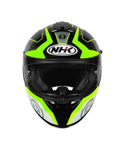 NHK K5R Commutrack Helmet - Black Hiviz Green