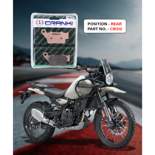 Crank1 Fully Sintered H2 Series Brake Pads for Royal Enfield Himalayan 450 (2018-2020)